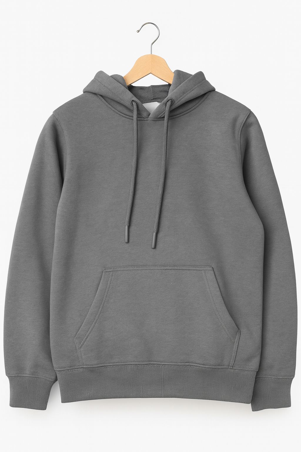 هودي سادة — رمادي غامق