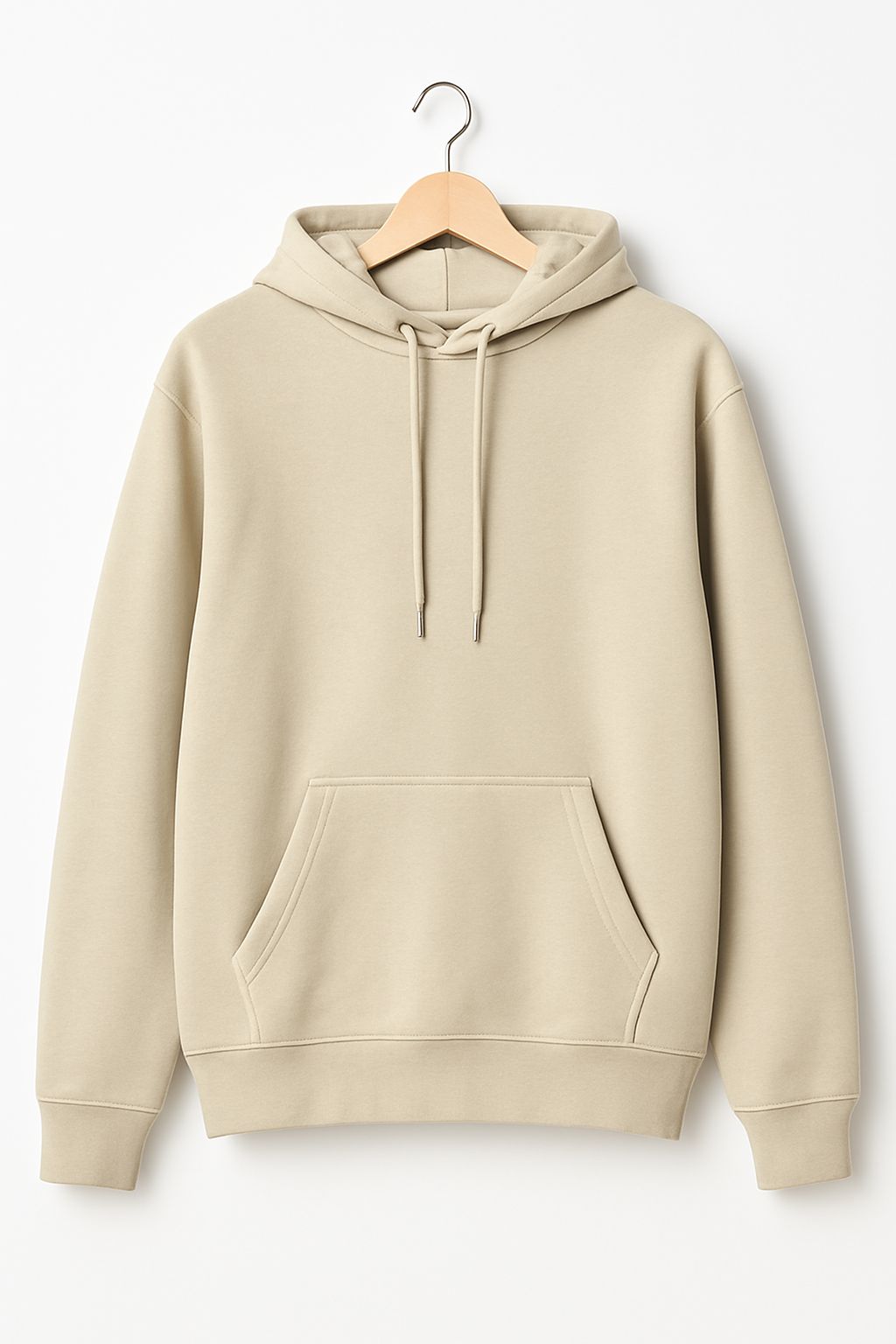 Plain Hoodie — Beige